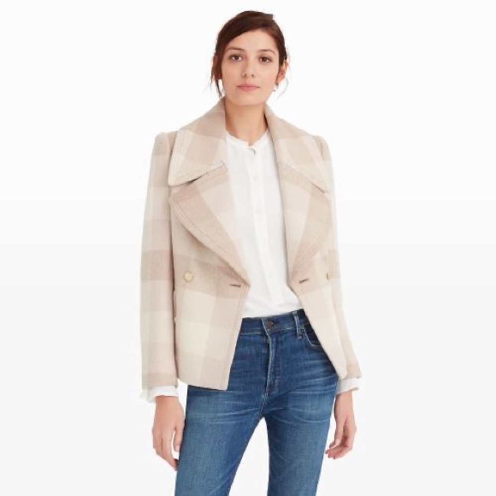 *SOLD* Club Monaco Wool Plaid Coat Sz XS